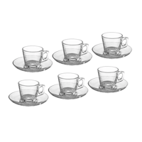 طقم فناجين اسبريسو زجاج 12 قطعة