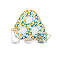 طقم تقديم قهوة تركي مكون من 4 قطع بألوان عصرية