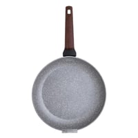 طاوة جرانيت مقاس 28 سم يد لون خشبي