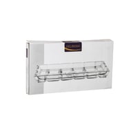 صحن تقديم زجاج مستطيل محجر