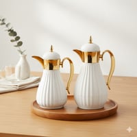 طقم ترامس جنى قطعتين أبيض مع ذهبي