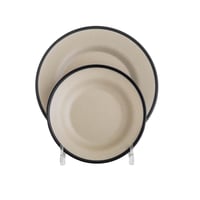 طقم عشاء ميلامين 40 قطعة 6 أشخاص لون بيج