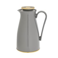 ترمس ألاسكا 1 لتر لون رمادي فاتح مع ذهبي