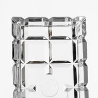 صحن تقديم زجاج مستطيل محجر