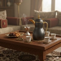 ترمس دلة هوست الفاخرة للقهوة رمادي مع ذهبي سعة 350...