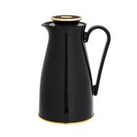 طقم ترمس ألاسكا قطعتين لون أسود مع ذهبي