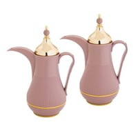 طقم ترامس الدلة من ألاسكا لون وردي مع ذهبي