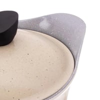 طقم قدور جرانيت لاهويا 17 قطعة بيج