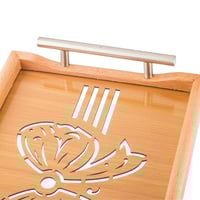 طقم تباسي خشب مزغرف محفور تركي مع سطح زجاجي مكون م...