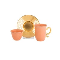 طقم شاي وقهوة بورسلين 18 قطعة