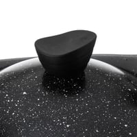 طقم قدور جرانيت لاهويا 17 قطعة أسود