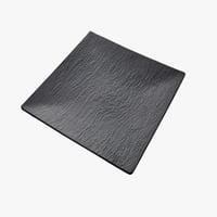 صحن بوفيه ميلامين مربع أسود 35 سم