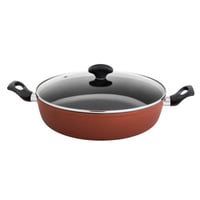 قدر منخفض إيطالي غطاء زجاج مقاس 32 سم