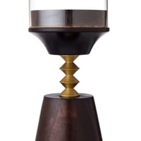 حامل شموع خشب غطاء زجاج