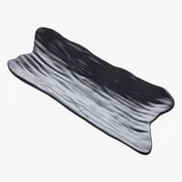 صحن تقديم ميلامين مستطيل أسود 38 سم