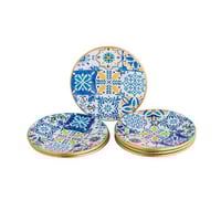 طقم صحون شاي زجاج تركي 6 قطع