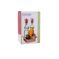 طقم زيت وملاحات بلاستيك ملون