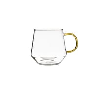 كوب قهوة زجاج يد ملون 400 مل