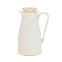 ترمس ألاسكا 1 لتر لون أبيض لؤلؤي مع ذهبي