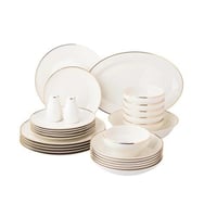 طقم سفرة بورسلين 28 قطعة كلاسيكي ذهبي