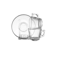 طقم فناجين اسبريسو زجاج 12 قطعة