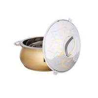 حافظة طعام ستيل هندي مذهب 3.5 لتر