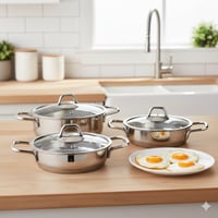 طقم قدور اومليت سوفت استيل تركي 6 قطع