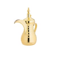 دلة قهوة ستيل فاخر ذهبي سعة 1200 مل