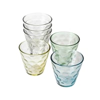 طقم كاسات زجاج ملون 6 قطع