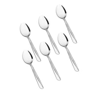 طقم ملاعق استيل ياباني فضي 30 قطعة