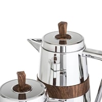 طقم ترامس زالا قطعتين فضي خشبي