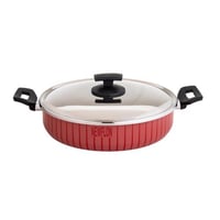 مقلاة نيوفلون غطاء ستيل 28 سم