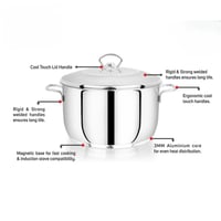 قدر طهي من الستانلس ستيل الهندي المقاوم للصدأ غير...