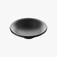 صحن حمص ميلامين أسود 17 سم