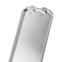 صحن تقديم معدن مستطيل مقاس 39*16 سم فضي