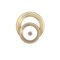 طقم سفرة بورسلين ذهبي فاخر 18 قطعة