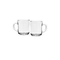 طقم أكواب زجاج سادة 6 قطع