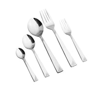 طقم ملاعق استيل ياباني فضي مطفي 30 قطعة