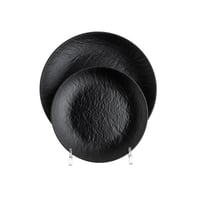 طقم سفرة ميلامين 20 قطعة لون أسود