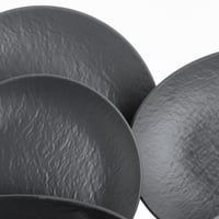 طقم سفرة ميلامين 20 قطعة لون رمادي