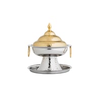 تمرية ستانليس ستيل هندي بقاعدة لون فضي ذهبي مقاس 1...