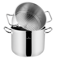 قدر طبخ بخار أطلس استيل تركي مقاس 24 سم