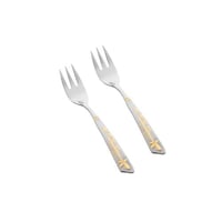 طقم شوكة حلا ستيل مع ذهبي 12 قطعة