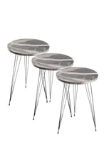 طقم طاولات تقديم القهوة خشب تركي 3 قطع