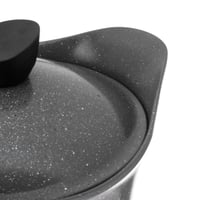 طقم قدور جرانيت لاهويا 17 قطعة رمادي