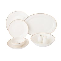 طقم سفرة بورسلين 28 قطعة كلاسيكي ذهبي