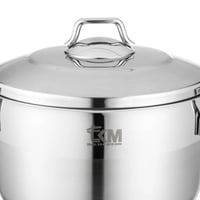 طقم قدور ستيل تركي فاخر 18/10 غطاء ستيل 9 قطع