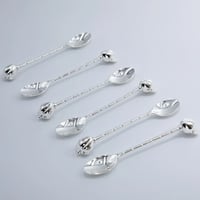 طقم ملاعق شاي 6 قطع لون فضي