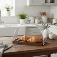 ستاند تقديم خشب مع حامل أكليرك 30X15 سم