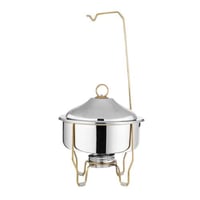 سخان طعام استيل هندي مع ذهبي مقاس 4 لتر